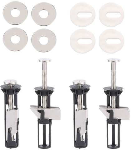 Dogrundi 4 Pezzi Fissaggio Tavoletta WC, Viti per Sedile del Water in Acciaio Inox, Kit di Bulloni per Fissaggi Sedile WC, Accessori per Manutenzione del Coperchio Della Toilette, Facile da Installare