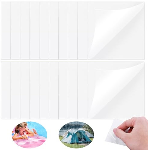 LXYYDS 20 Pièces Rustine Piscine, Piscine Patch de Réparation, Kit de Réparation pour Spa Gonflable, Auto-Adhésifs PVC Patch Liner Piscine, pour Piscine, Jouets Gonflables, Rustine Spa, Tentes