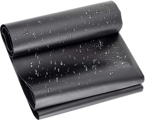 1 x 6 m, 2 x 3 m, 4 x 5 m, 5 x 8 m, 8 x 12 m, 10 x 15 m Teichfolie, schwarze, strapazierfähige HDPE-Unterlage, Garten-Fischteichmembran, Schwimmbadfolie, Plane für Wasserspiele, Gartenlandschaft(5x12m