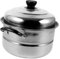 TOPPERFUN Pentola Acciaio Inossidabile con Manici Pentola Vaporiera e Zuppa Compatibile con Induzione Facile Utilizzare Design Compatto per Cucina
