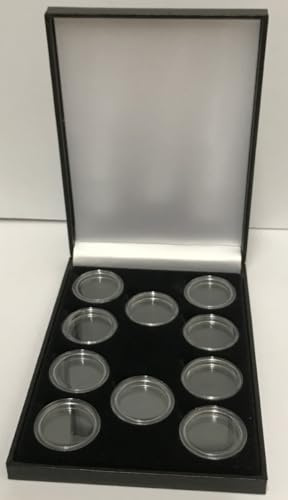 Coingallery Deluxe Black Sovereign Case With Capsules For 10 Full Sovereigns
