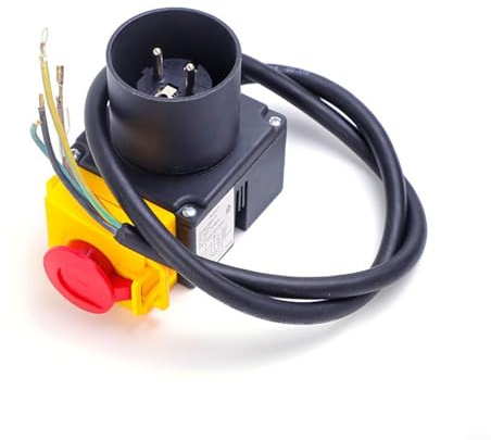 URPIZY KOA7 Elektromagnetischer Schalter 250V 12A IP54 Schutz staubdicht spritzwassergeschützt Not-Aus mit mechanischer Rot-Grün-Taste für Industrieholzspalter Holzbearbeitungsmaschinen