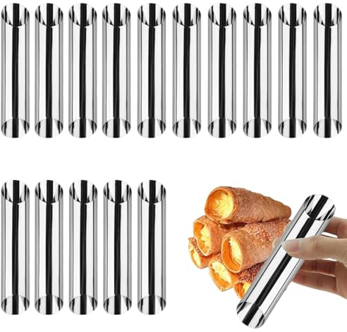 LAKPYN Bandeja para Hornear de Cuerno de Acero Inoxidable, Moldes/Tubos, Rollo de Crema, Pastel, Pastelería, Bandeja para Hornear en Espiral de Cuerno, Tornillo de Media Luna, Molde DIY,