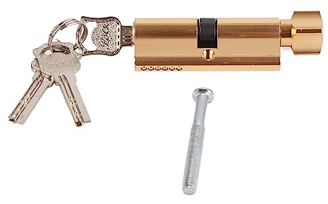 Zylinderschloss-Kern-Aluminium-Sicherheitssystem-Werkzeug für Schrank, Briefkasten, Schublade, zuverlässige Sicherheit zu Hause (Gold)