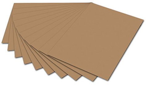 folia 6175 - Fotokarton Rehbraun, 50 x 70 cm, 300 g/qm, 10 Bogen - zum Basteln und kreativen Gestalten von Karten, Fensterbildern und für Scrapbooking