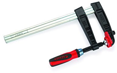 BESSEY TG5.512+2K Clamp, Woodworking, F-Style, 2K Handle, Replaceable Pads, 5.5 in. x 12 in, 1320 lb