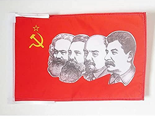 AZ FLAG Bandiera URSS 4 Persone 45x30cm - BANDIERINA Rossa Comunista - Russia 30 x 45 cm cordicelle
