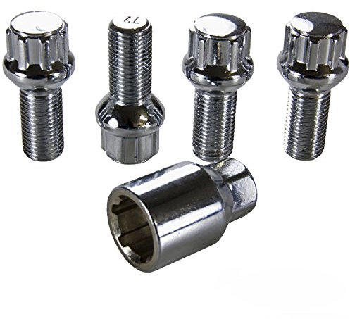 Phil Trade Felgenschloss-Set für vier Felgen - Rad Sicherung Bolzen M12x1,5 SW19 Kegelbund NEU