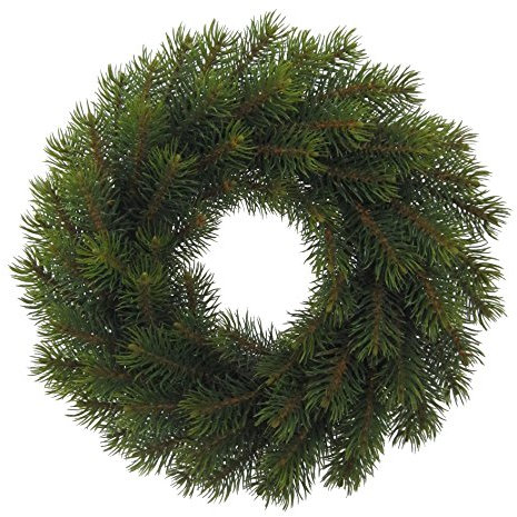 Künstlicher TANNENKRANZ REAL ca 25-28 cm. 76 Triebe. Türkranz, Adventskranz, Weihnachtskranz, Kranz.