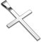 Bungsa Unisex Anhänger Kreuz silberfarben aus 316L Edelstahl