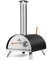 BURNHARD Pizzaofen Outdoor NERO Version 2022 inkl. Pizzaschieber & Pizzastein – tragbarer Premium Pizza Holzofen für Garten & Terasse, Brennstoffe: Pellets, Kohle, Briketts