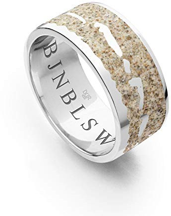 DUR Schmuck Ring Nordsee II Strandsand Silber 925/- rhodiniert (R4902) (60 (19.1))