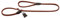 HUNTER Round and Soft Cody Retrieverleine, integrierte Halsung, Leder, rund, rustikal, 1,0/120 cm, cognac