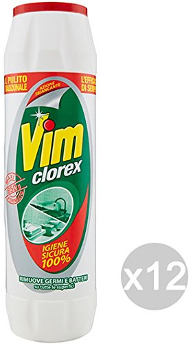 Vim Clorex Set of 12 Powder 750 g Detergents and Household Cleaning
