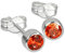 SilberDream Ohrstecker Damen 925 Silber orange Zirkonia Ohrringe 5mm D3SDO503O Silber, Zirkonia Ohrschmuck für die Frau