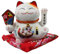 Freak Scene Glückskatze - Maneki-Neko - Winkekatze aus Porzellan 15,5 cm weiß - Maneki Neko 02