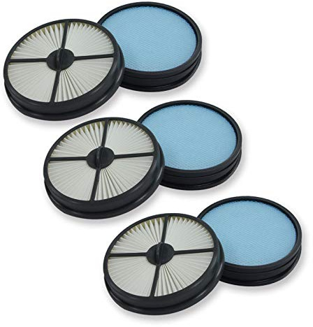 PUREBURG 3-Pack Replacement Filter Set 3 Primary Filters and 3 HEPA Air Filters for Hoover Air Lite Corded Bagless Multi-Cyclonic Lightweight Upright Vacuum Cleaner UH72460 Part # 440005515 440005516