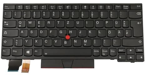 IPC-Computer Lenovo 01YP052 Original Tastatur DE (deutsch) schwarz/schwarz mit Backlight und Mouse-Stick für ThinkPad X395 (20NL), ThinkPad X395 (20NM), ThinkPad L13 Yoga (20R5/20R6)
