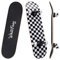 WhiteFang Skateboards 78,9 cm komplettes Skateboard, Doppel-Kick-Skateboard, 7-lagiges kanadisches Ahorn-Deck, Skateboard für Kinder und Anfänger (kariert)