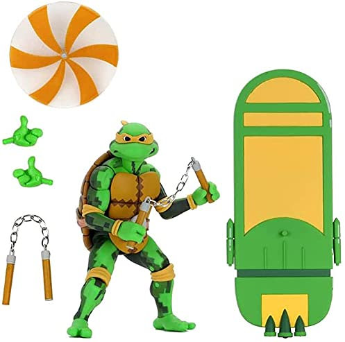 NECA TMNT Michelangelo Turtles In Time 7 Inch Scale Action Figure