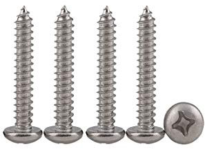Drenky 100 Stück Holzschrauben 3x16 mm Panhead Schrauben Aus Edelstahl Rostfrei A2 Kreuzschlitz Vollgewinde m3 Schrauben Spanplattenschrauben mit Pankopf Selbstschneidende Schrauben Universalschrauben