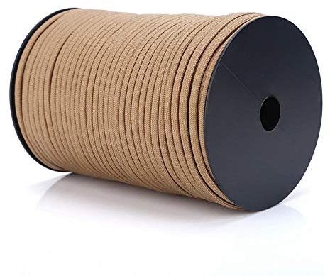 Polyester Paracord 550, 4mm Tear-Resistant Parachute Cord, for Tent Rings Left Rope Life-Saving Rope Climbing Rope, 100m(Desert camouflage)