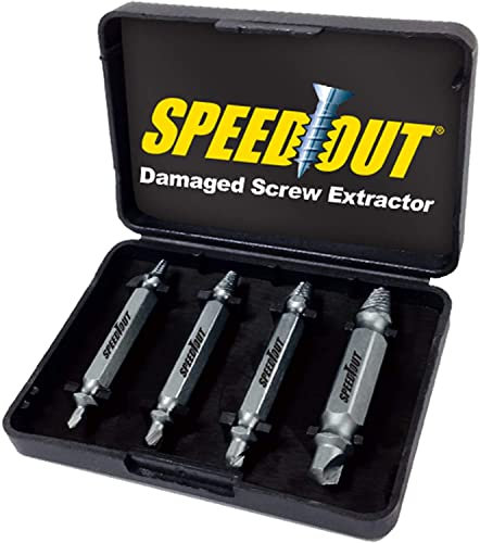 RIGHTDEALS Screw Extractor Broken Damaged Bolt Remover Drill Bits Tool Set Speed Out Guide Kit 4Pcs