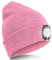 SPGOOD LED Beanie Beleuchtete Mütze mit Licht,Wiederaufladbare USB Winter Warm LED Mütze mit Licht,Lampe Laufmütze für Angeln,Jogger,Camping,Laufen(Rosa)