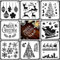 8pcs Ensembles de Pochoirs de Noël,Décoration de Bricolage en Plastique Réutilisable de Flocon de Neige d'artisanat pour l'art de l'artisanat Dessin Peinture Pulvérisation sur fenêtre,verre,bois-6x6in