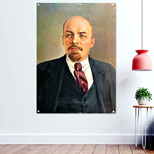 Sowjetunion CCCP UdSSR Präsident Lenin Poster Banner, Flaggen der größten sowjetischen Propaganda, Wandbild, Wandtafel, 96 x 144 cm