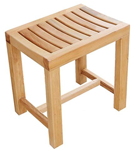 SBTXHJWCGLD Badhocker Duschbank Badewanne |?Holz-Duschbank Bad-Sitzhocker |?Badewanne Spa-Stuhl für Indoor Outdoor |?Duschliege Duschsitz für Senioren, wasserdichter Haushalt, max. 250kg