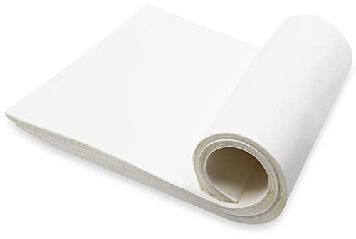 Lot de 90 feuilles de papier de riz chinois vierge Xuan brut pour calligraphie pinceau à encre Sumi sans quadrillages, papier blanc Sheng Xuan pour la pratique des techniques de peinture débutants et