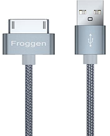 Froggen 30-Pin USB Sync e Nylon Cavo di Caricamento Compatibile con iPhone 4s / 4 / 3G / 3GS, Compatibile con Pad 1 2 3 e Pod
