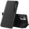 EASSGU Leder Hülle für Redmi Note 10 Pro (6.67 Inches) Seitenfenster Flip Halter PU Leder Handyhülle, Kratzfest, Stoßfest Schützend Case - Schwarz