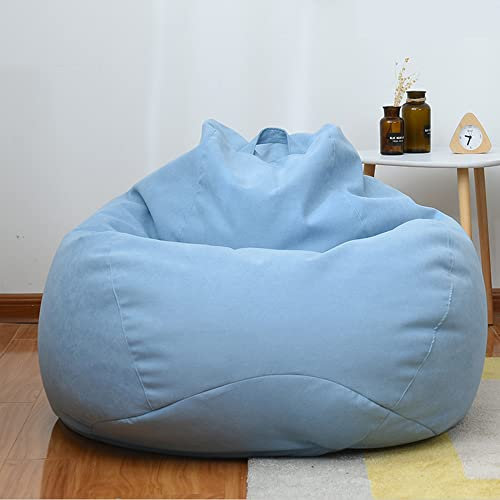 Highdi Bean Bag No Filler, Gaming Beanbag Chair Cover for Adult Kids Without Filling Highback Comfortable Lazy Sofa Beanbag Soft Toy Storage Bean Bag Seat for Indoor (80x90cm,sky blue)