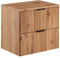 Lomadox Badezimmermöbel Waschtisch-Unterschrank 60cm Wotaneiche mit gerilllter Front Waschbecken Badschrank mit 2 Softclose-Auszügen, B/H/T ca. 60,6/59,2/46,5 cm