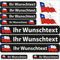 INDIGOS UG Fahrrad Aufkleber Chile - 13 Fahnenaufkleber wehend - Sticker selbst gestalten - Autoaufkleber- Motorrad - Namensaufkleber wasserfest personalisiert - Wunschtext