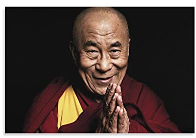 JIYAN Bürgerrechte Aktivisten 14. Dalai Lama Poster Wandkunst Poster Scrollen Leinwand Gemälde Bild Wohnzimmer Dekor Zuhause 30 x 45 cm