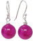 Boucles d'oreilles pendantes en argent pour femmes avec pierres naturelles 12mm | Cadeau pour femmes, filles (Agate Rose)