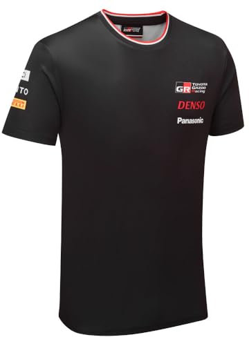Toyota Gazoo Racing WRT Team T-Shirt - Rallye-Weltmeisterschaft WRC - Offizielles Merchandise - Schwarz/Rot/Weiß