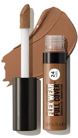 Revlon ColorStay Flex Wear Full Cover, Concealer mit Hyaluronsäure und Vitamin E, flexible und langanhaltende Textur, 076 Karamell, 10 ml