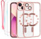 Lafunda Coque pour iPhone 13 avec 2×Verre Trempé et Caméra Protecteur, Coque avec MagSafe Magnétique pour iPhone 13 Film Protection D'écran Transparente Coque Aimantée Or Rose