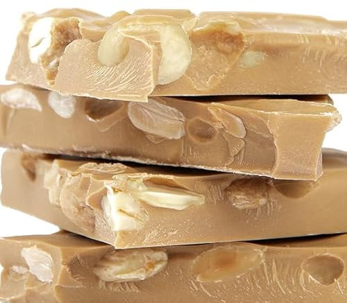 KERNschmelze by KERNenergie Schokoladen-Tafeln - Bruchschokolade, belgische Schokolade mit echtem Karamell, Mandeln und Meersalz - Schokostücke mit frisch gerösteten Nüssen, 350g