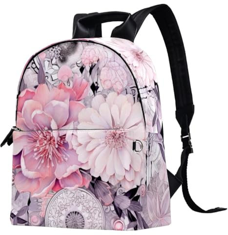 WOSHJIUK Reiserucksäcke für Damen,Herrenrucksack,Kirschblüte rosa,Rucksack
