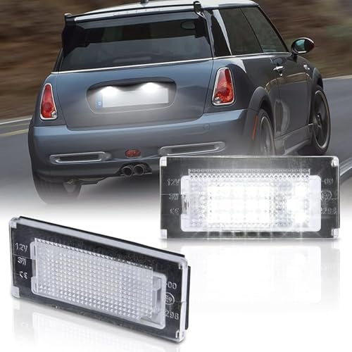 AUTOXBERT 2x LED License Number Plate Lights for Mini Cooper R50/R52/R53 with CanBus Error Free