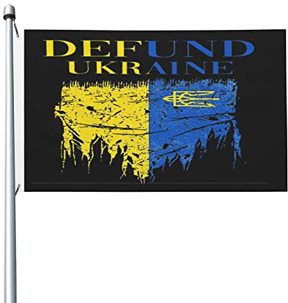 Defund Ukraine Pro Amerika Vintage Flagge 3x5 Fuß doppelseitig, Defund Ukraine Pro Amerika Vintage Flagge 4. Juli Unabhängigkeitstag Großes Banner Yard Outdoor Flagge