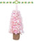 KOMFOTTEU 90 cm Künstlicher Weihnachtsbaum, Tisch Christbaum mit 24 dekorativen Kugelornamenten & 12 natürlichen Wattekugeln, Tannenbaum für Haus, Büro (Rosa)