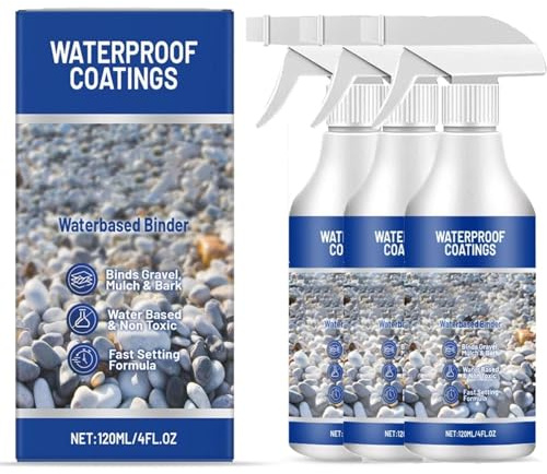 Pebble Glue, Resin Gravel Binder, Waterbased Binder for Gravel Stones and Mulch on Borders, Patios & Garden Paths, Weather-Resistant Mulch Glue, Non Toxic & Pet Friendly (3)