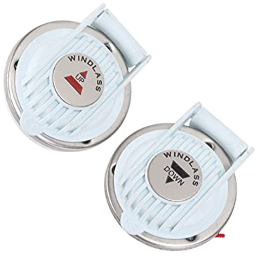 2 interruttori a pedale per verricello - Controllo universale su e giù per ancore di barche e navi - Funzionamento a mani libere, DC 12V/24V - Installazione semplice con coper