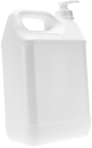 POPETPOP Distributeur à Pompe 4l pour Détergent Liquide et Shampoing, Bouteille Vide Rechargeable pour Lessive, Maison